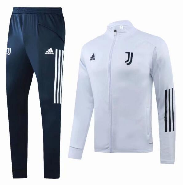 Juventus White Training Kits Full Zipper Jacket with Pants 2020/21